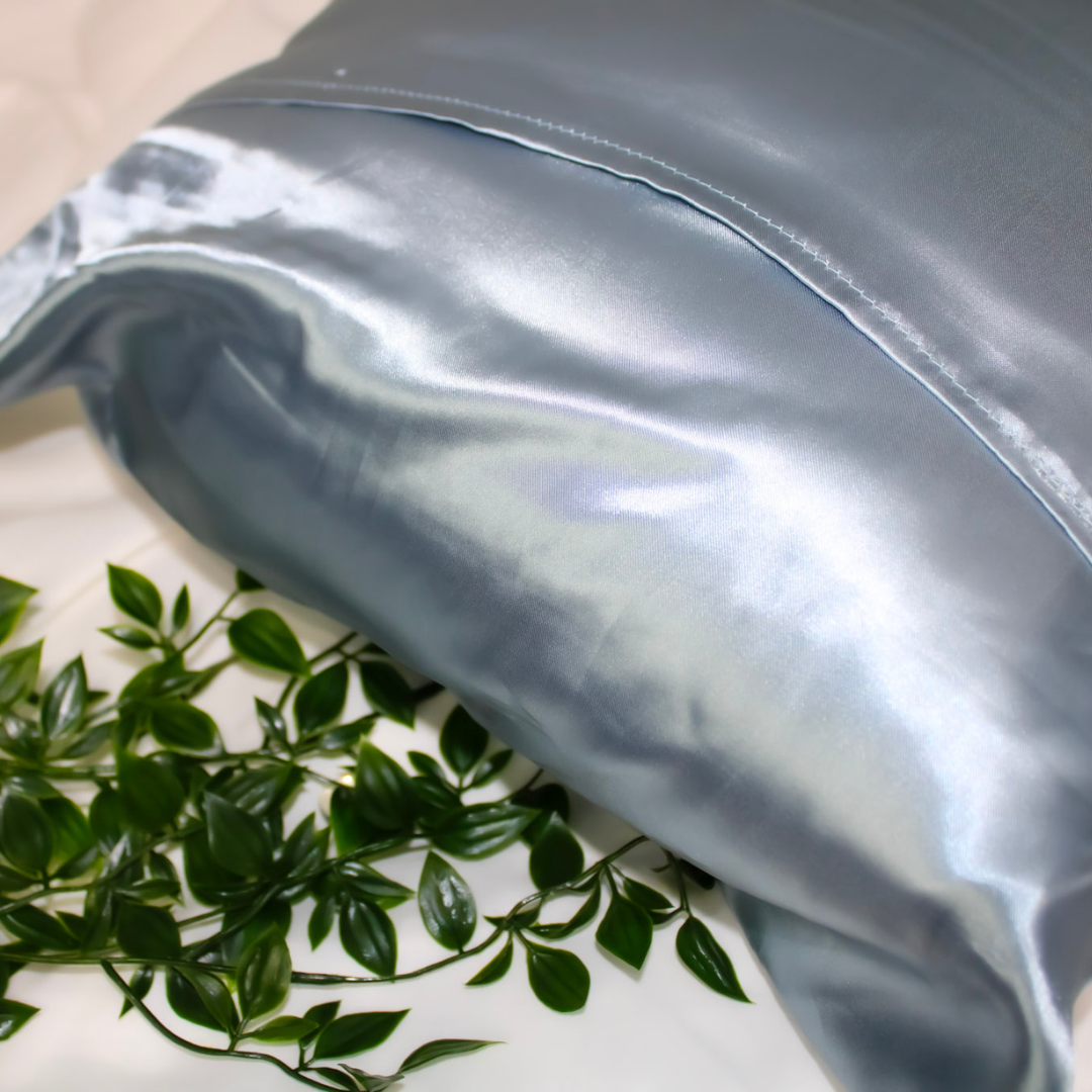 Silky Satin Pillowcase: Light Blue