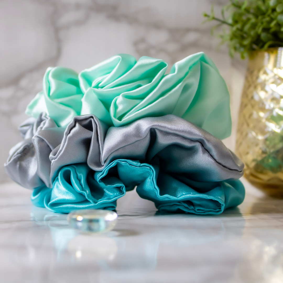 Luxurious Satin Scrunchies Set (3pcs)