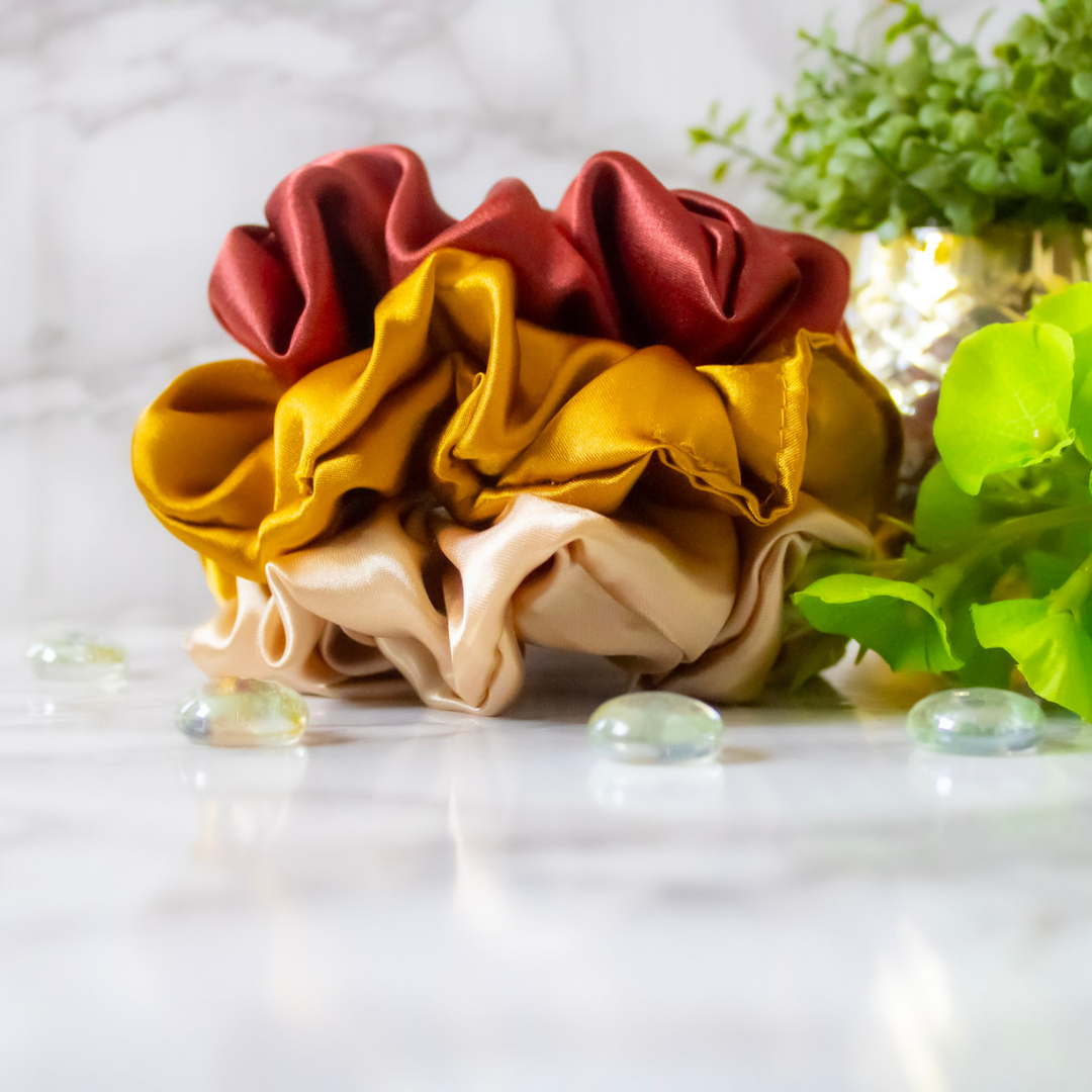 Luxurious Satin Scrunchies Set