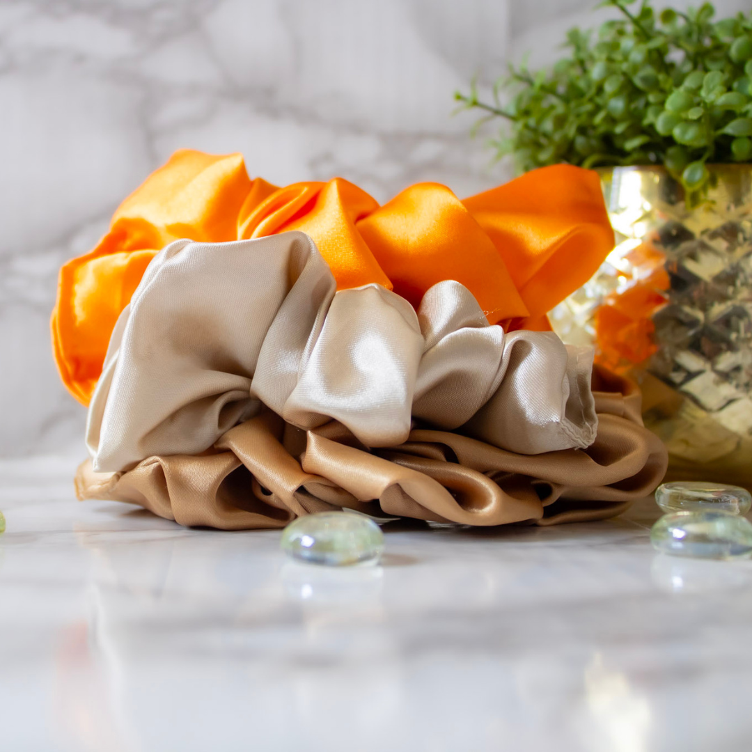 Luxurious Satin Scrunchies Set (3pcs)