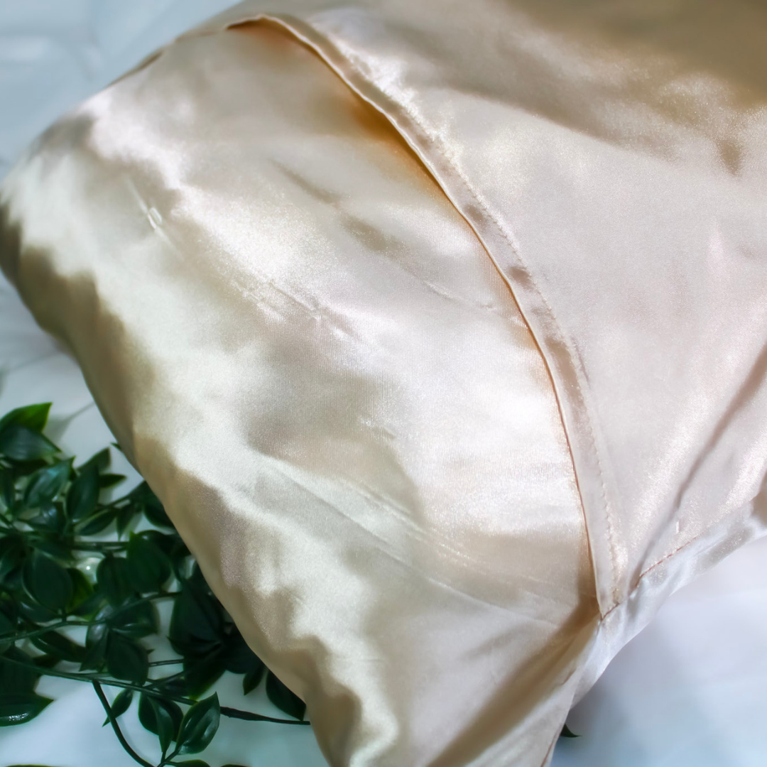 Silky Satin Pillowcase: Champagne
