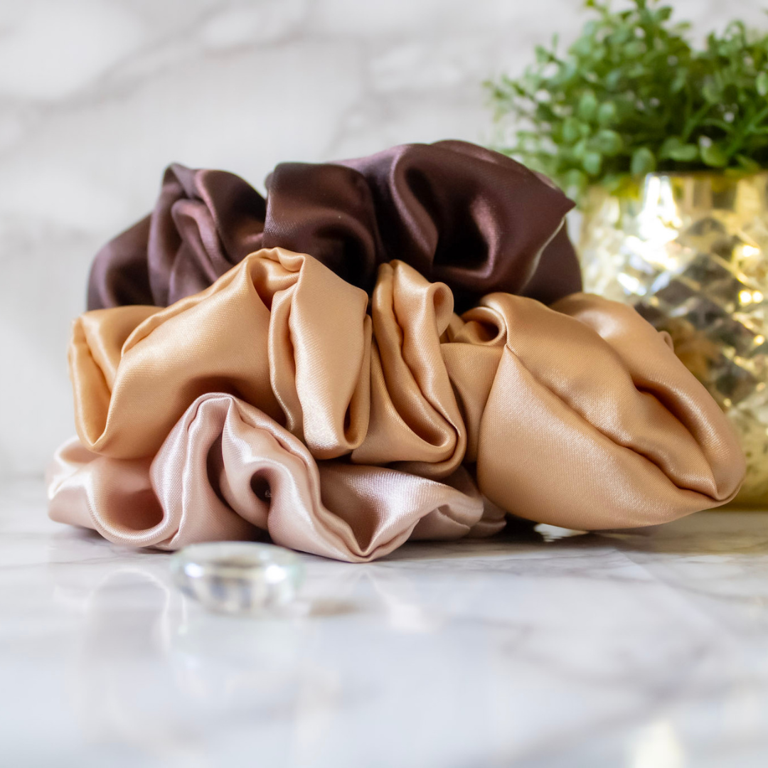 Luxurious Satin Scrunchies Set