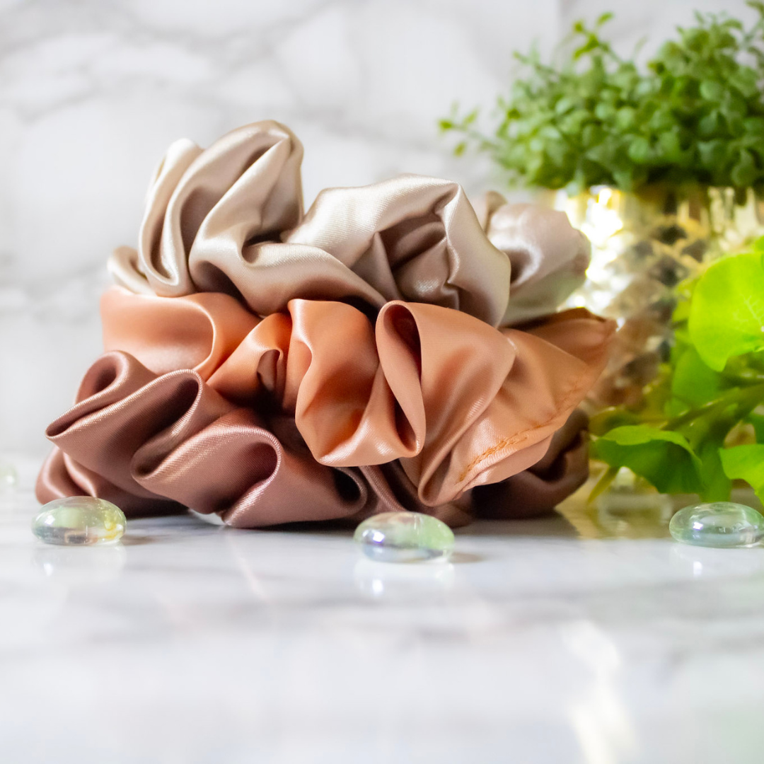 Luxurious Satin Scrunchies Set