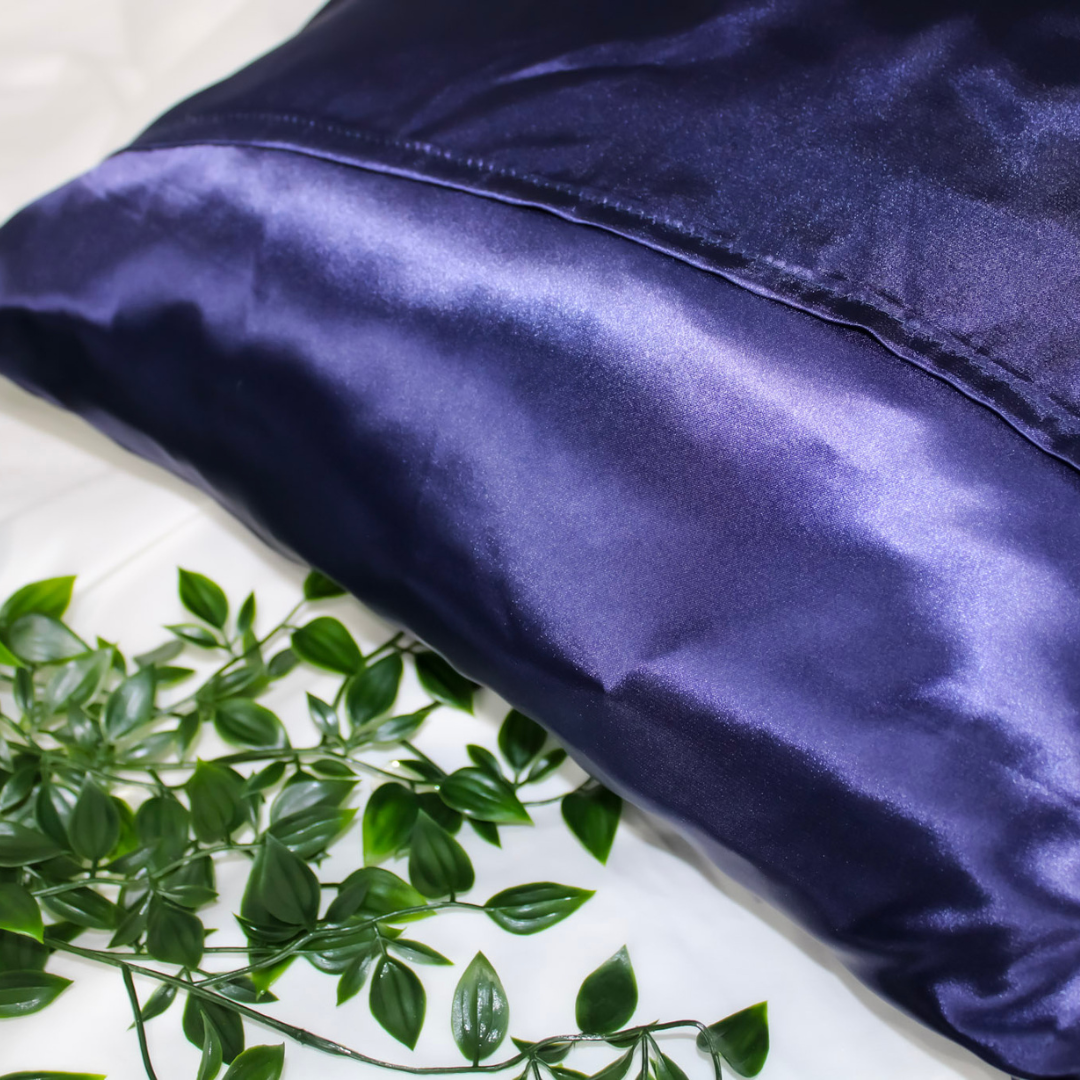 Silky Satin Pillowcase: Navy Blue