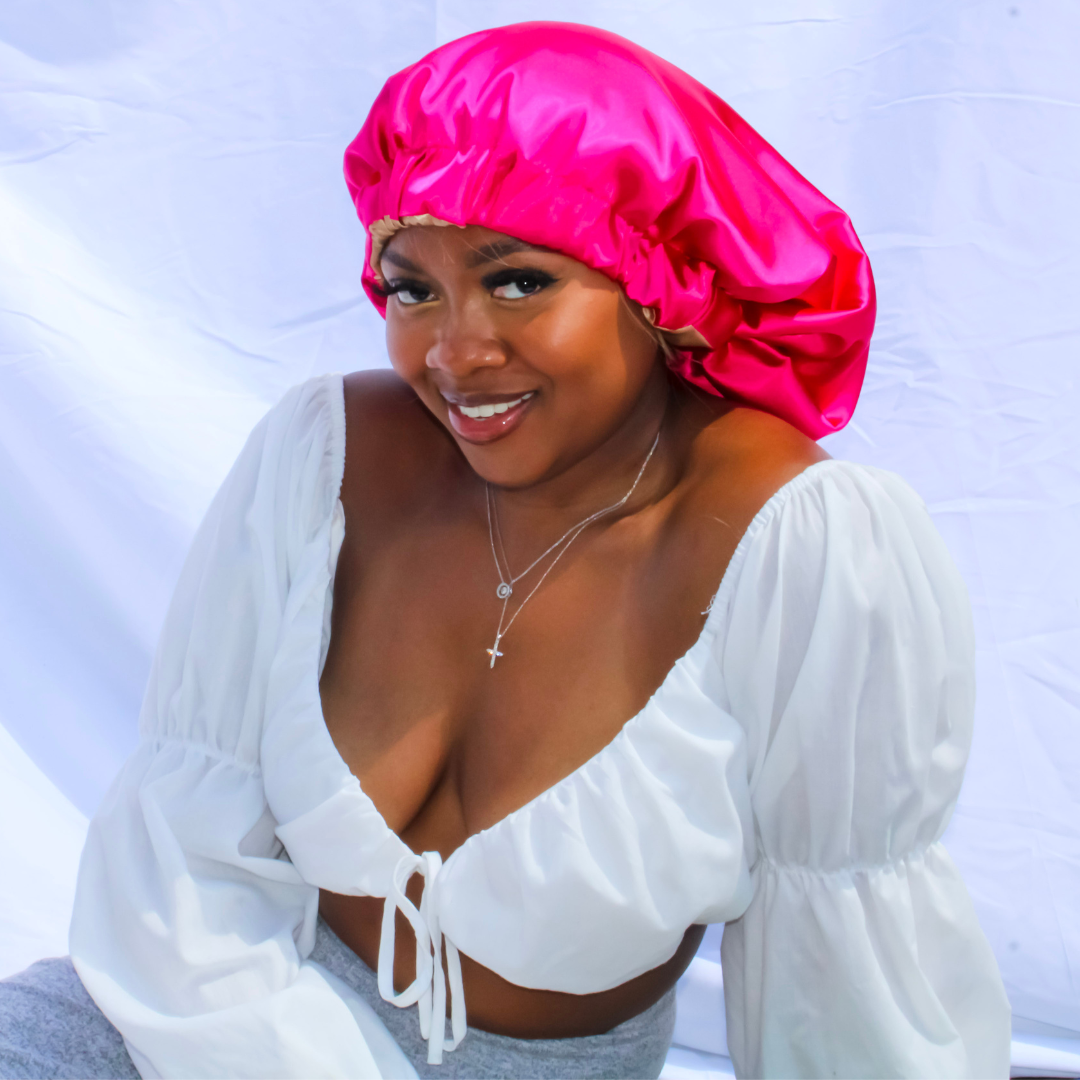 Satin Hair Bonnet | Two-Toned Petra