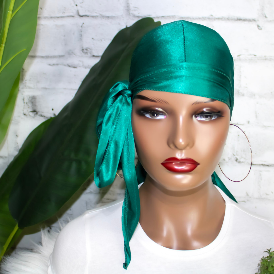 Premium SIlky Satin Durag | Emerald