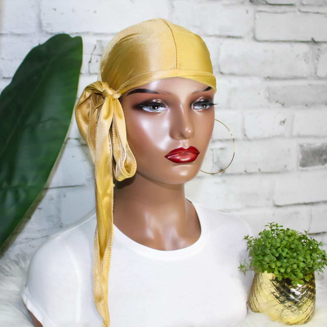 Premium SIlky Satin Durag | Golden
