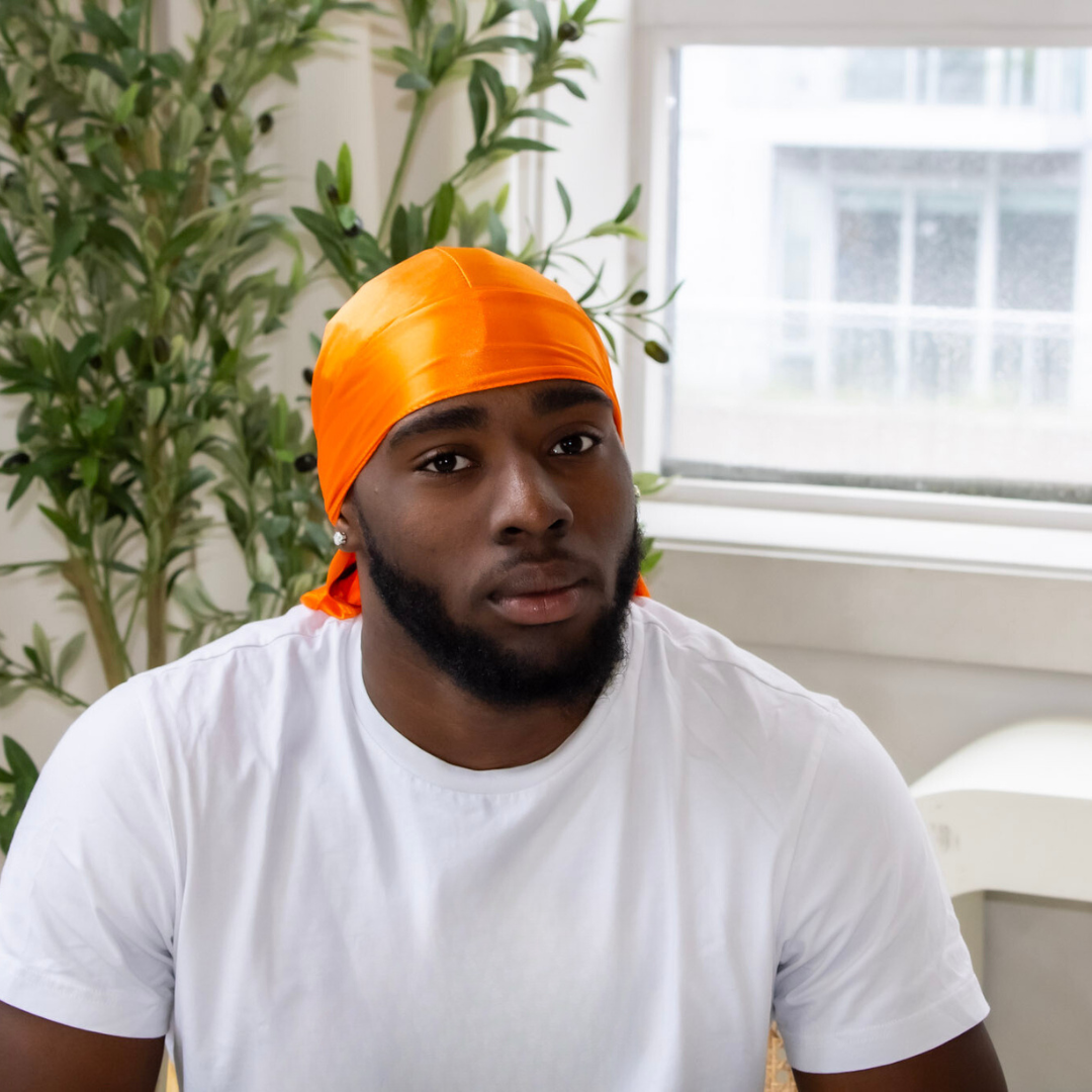 Premium SIlky Satin Durag | Orange