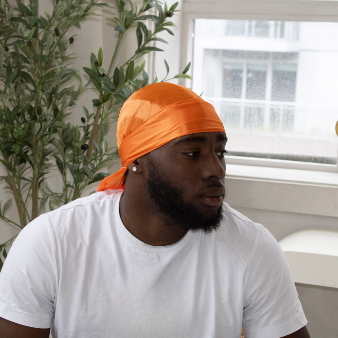 Premium SIlky Satin Durag | Orange