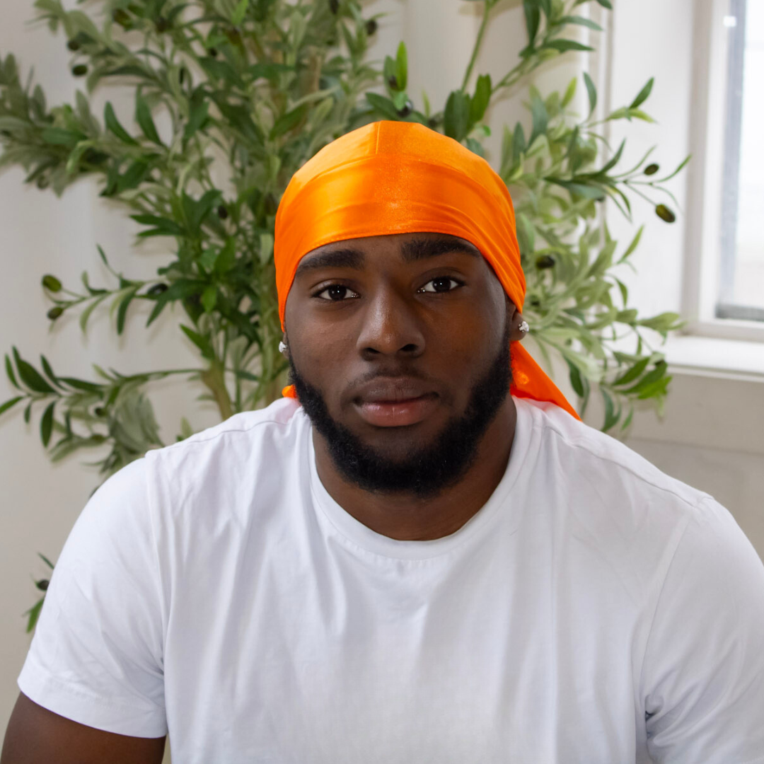 Premium SIlky Satin Durag | Orange