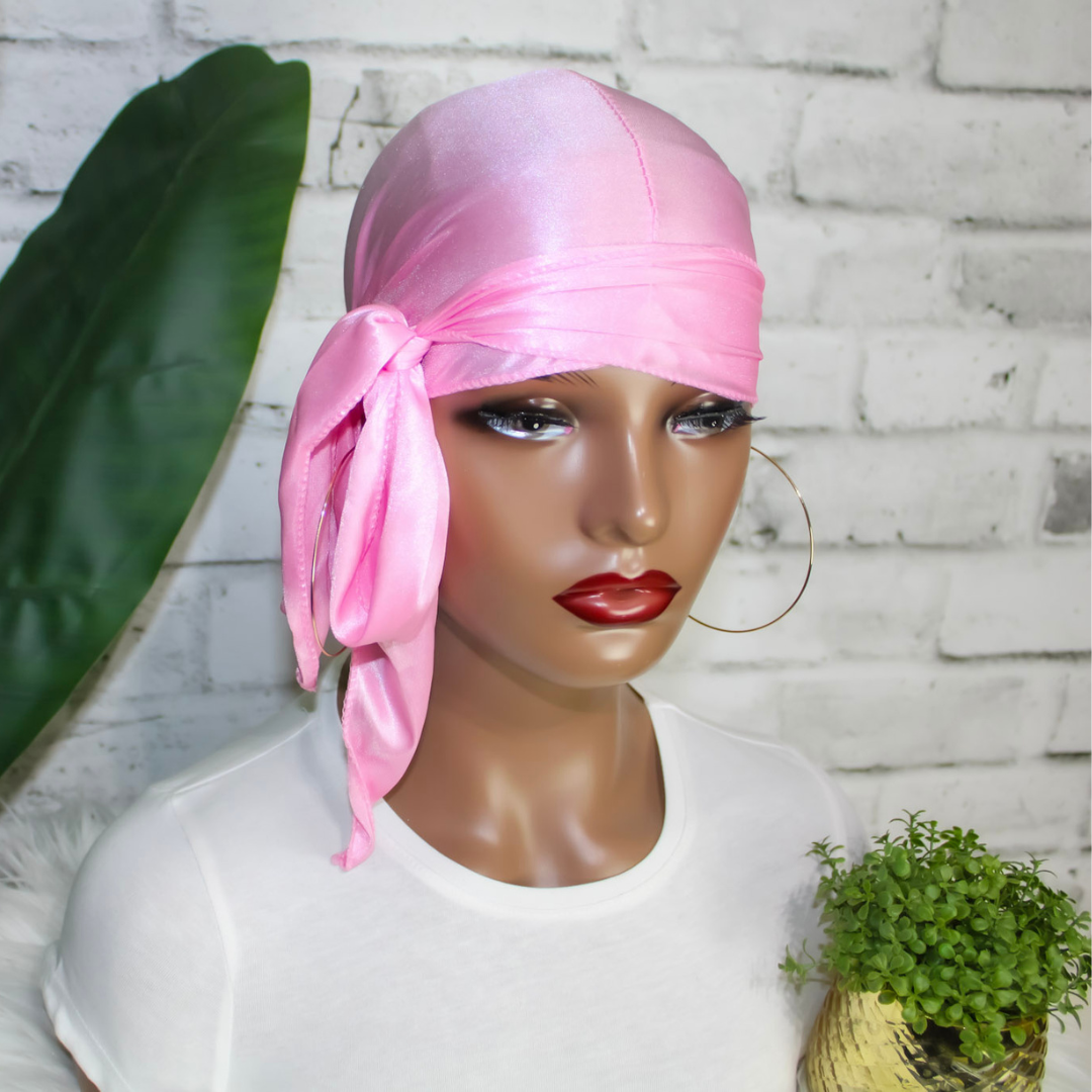 Premium SIlky Satin Durag | Pink