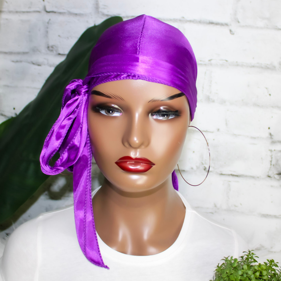Premium SIlky Satin Durag | Purple