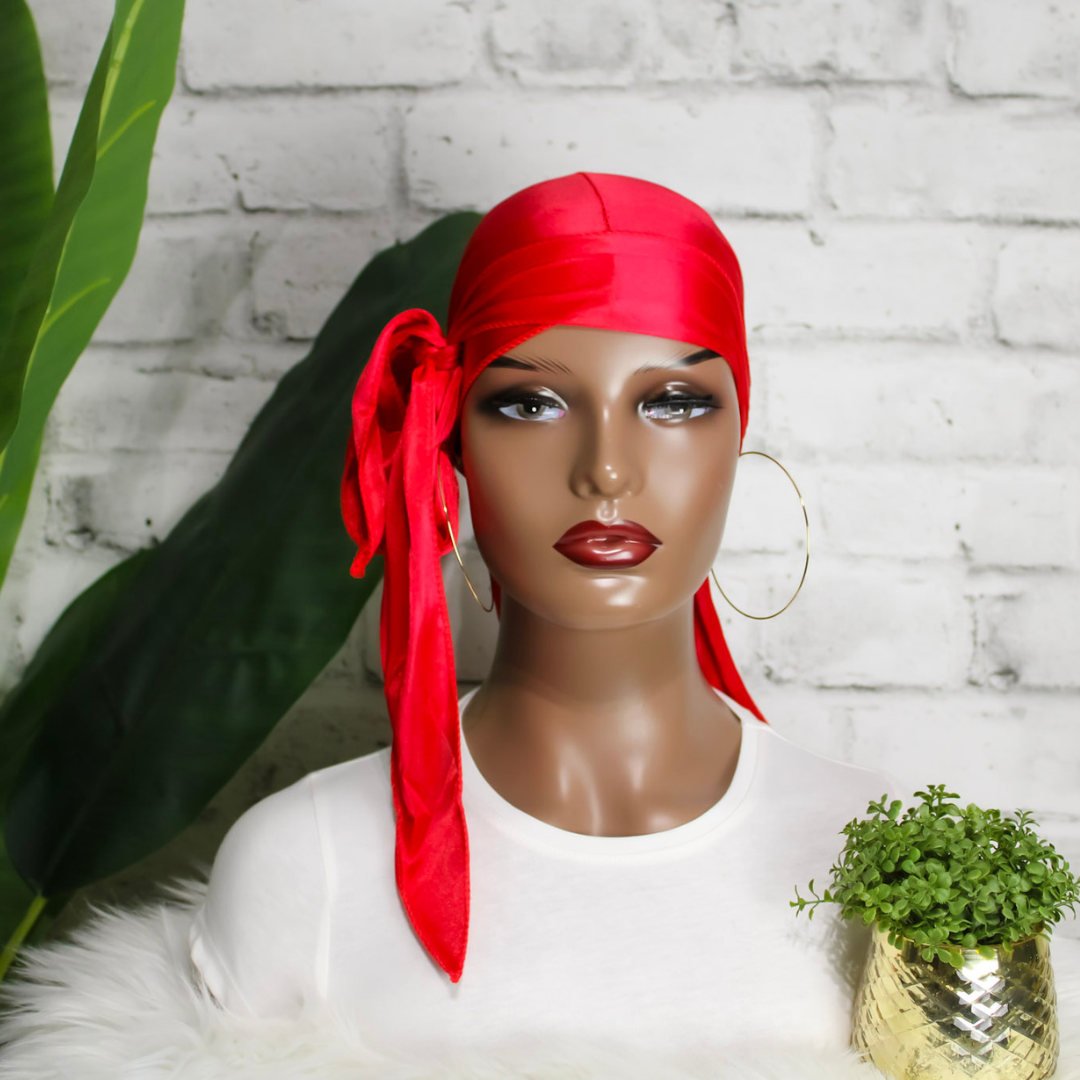 Premium SIlky Satin Durag | Red