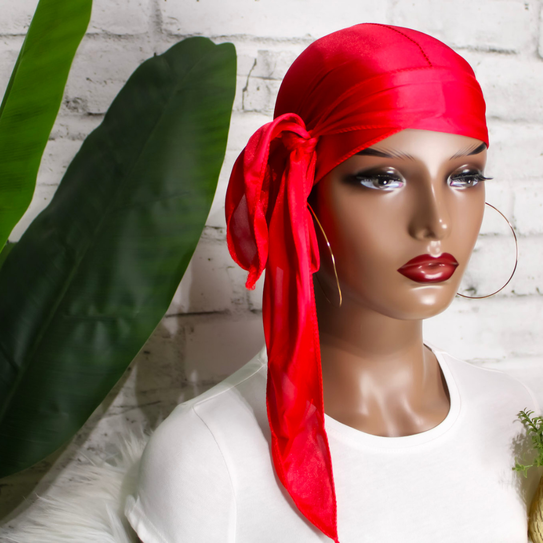 Premium SIlky Satin Durag | Red
