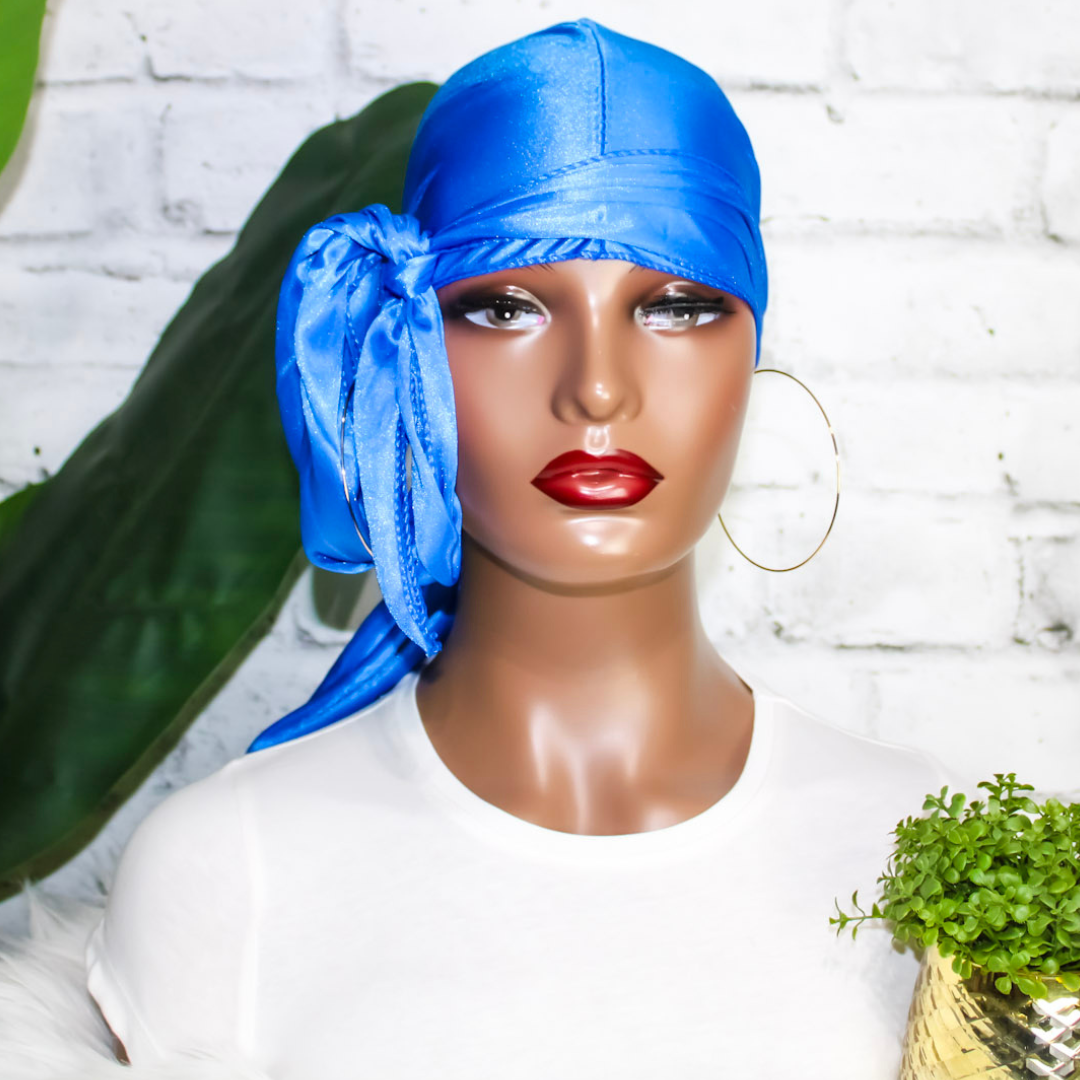 Premium SIlky Satin Durag | Royal Blue
