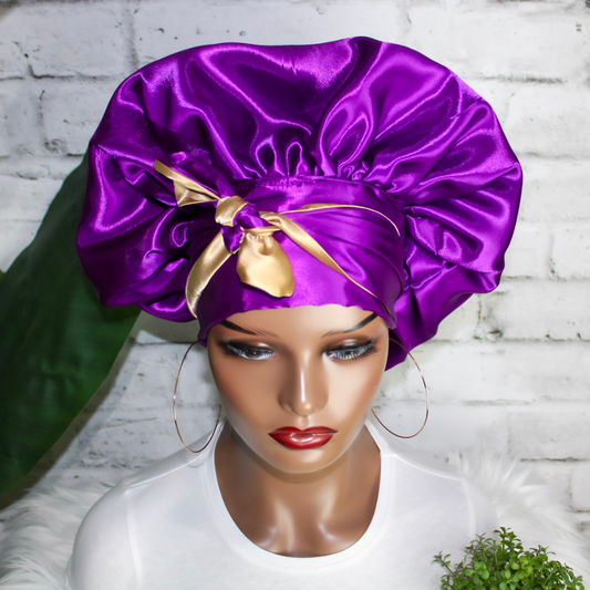 Premium Satin Bonnet | Aliyah | Satin Bonnets For Natural Hair
