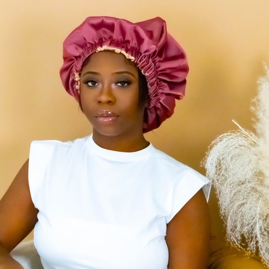 Satin Hair Bonnet | Two-Toned Queen