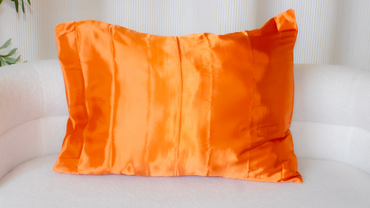 Silky Satin Pillowcase: Orange