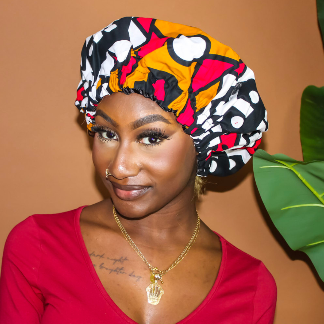 African Print Hair Bonnet Melanin Empress