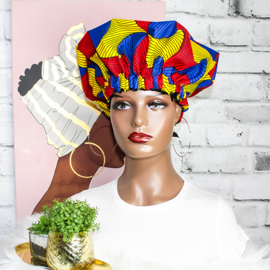African Print Hair Bonnet | Rania