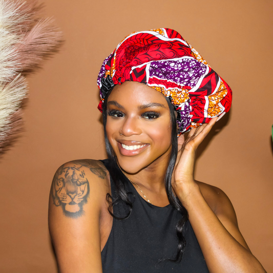 African Print Hair Bonnet | Zuri