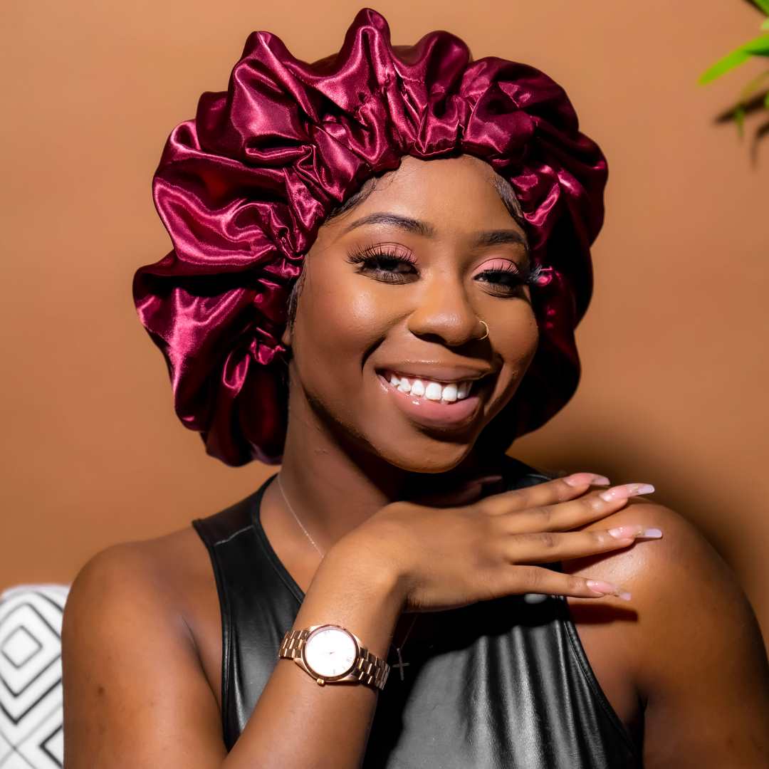 Satin Hair Bonnet Ash Double Layered Rayne Hair Essentials