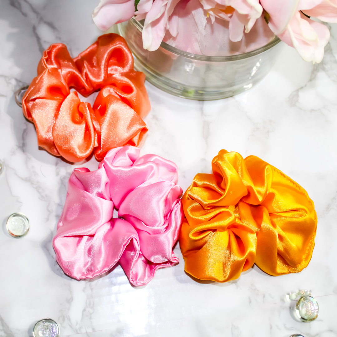 Luxurious Satin Scrunchies -Cora (3pcs)