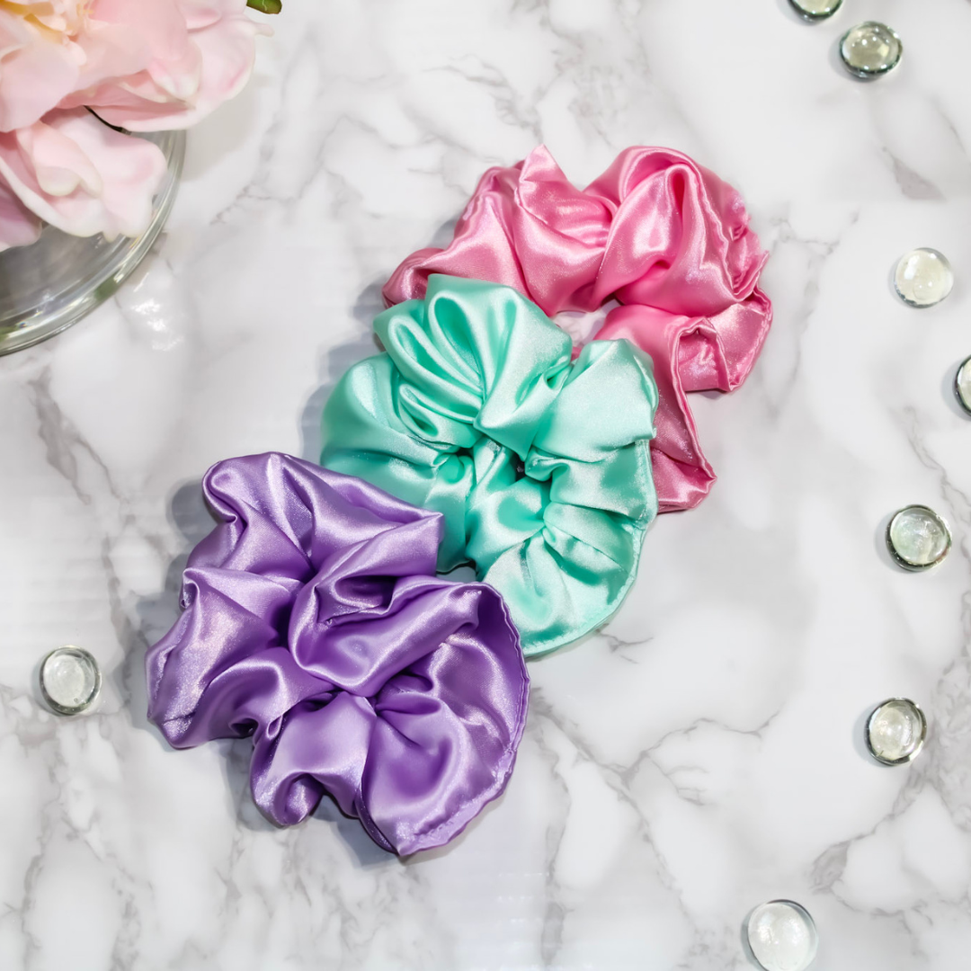 Luxurious Satin Scrunchies - Nova (3pcs)