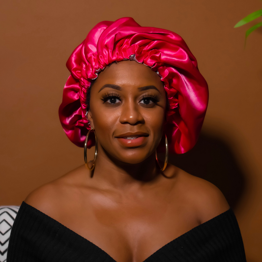 Satin Hair Bonnet | Two-Toned Pink Desire: Adult