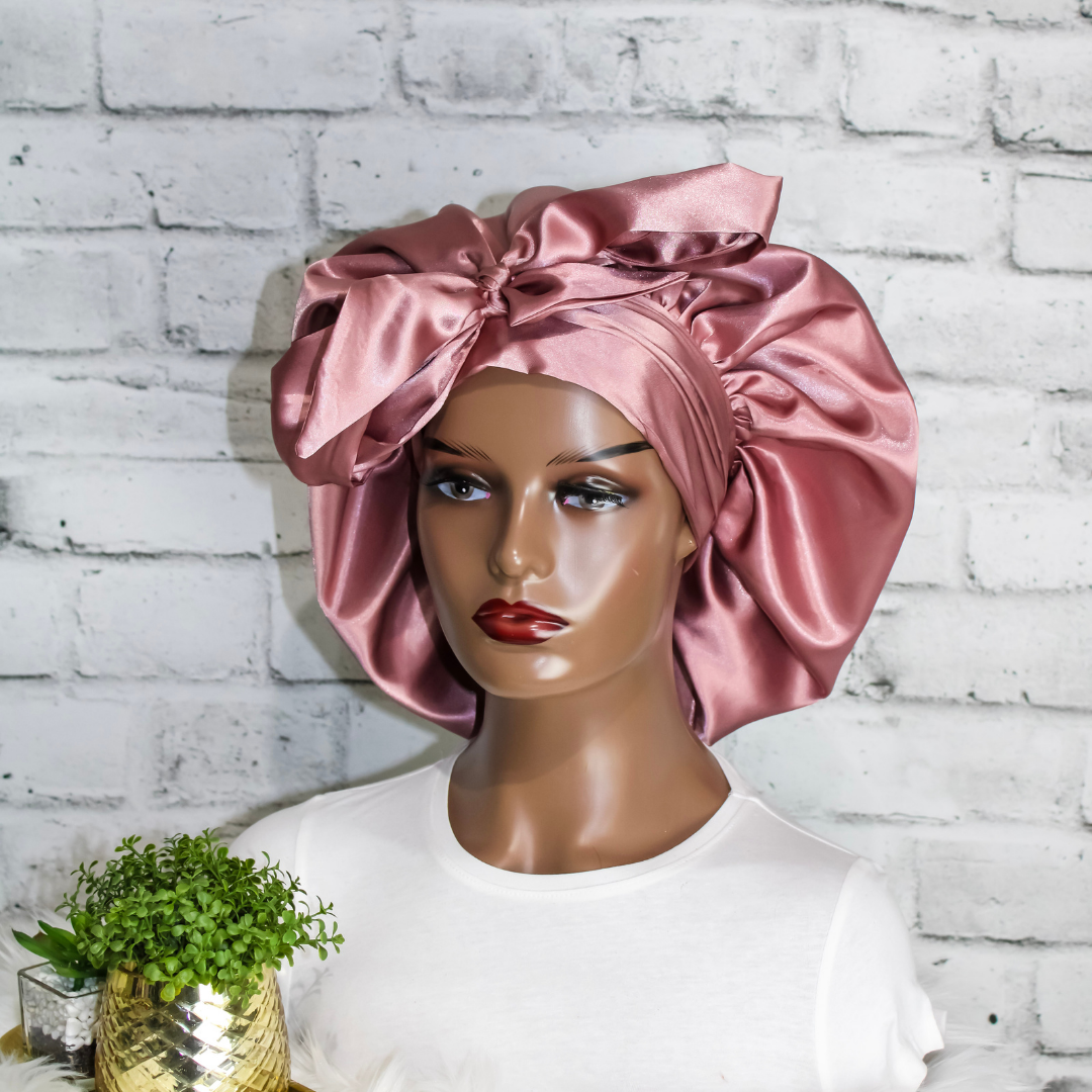 Premium Satin Bonnet - Avery | Satin Bonnets For Natural Hair