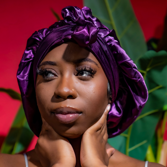 Premium Satin Bonnet - Lilac | Satin Bonnets For Natural Hair