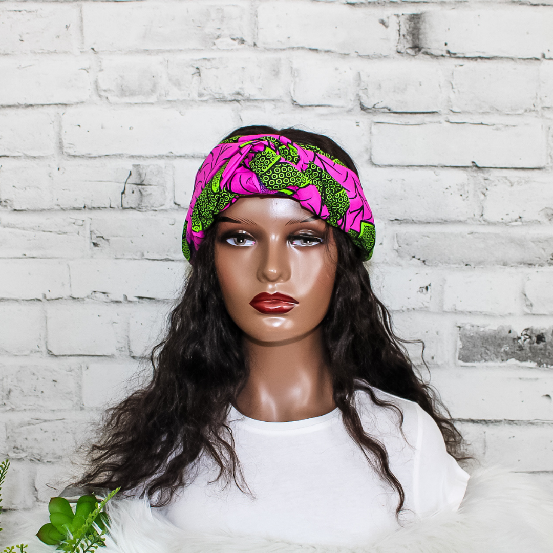 African Print Headband | Raven