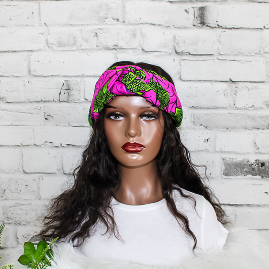 African Print Headband | Raven
