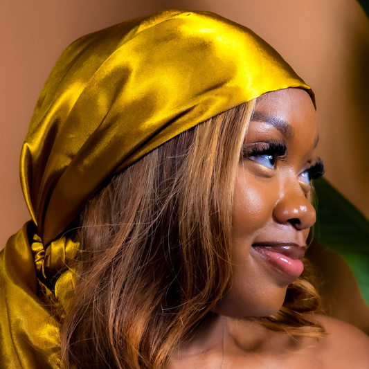 Satin Head Wrap | Mustard