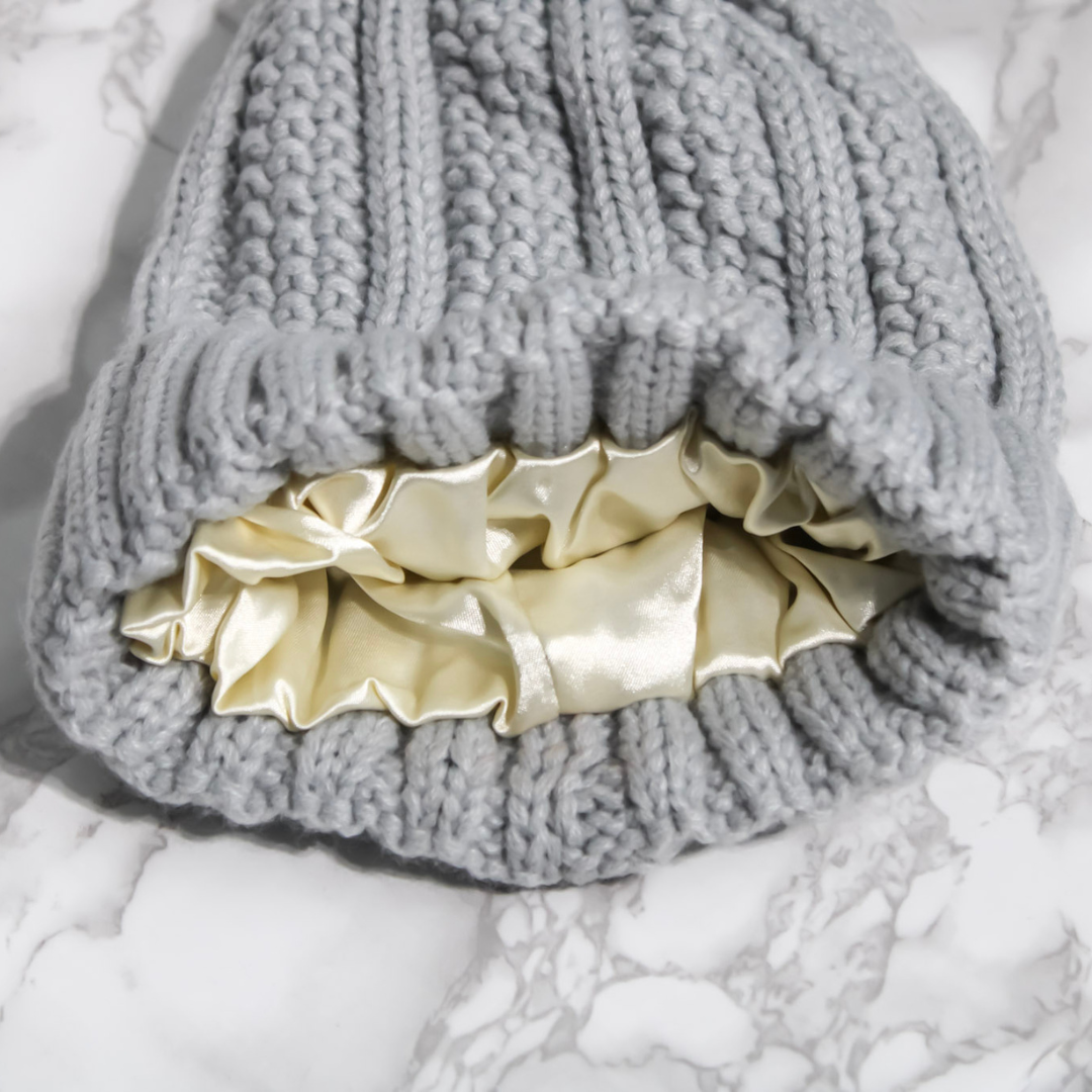 Satin Lined Hat | Light Grey