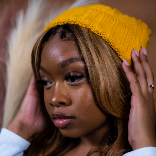 Satin Lined Hat | Mustard