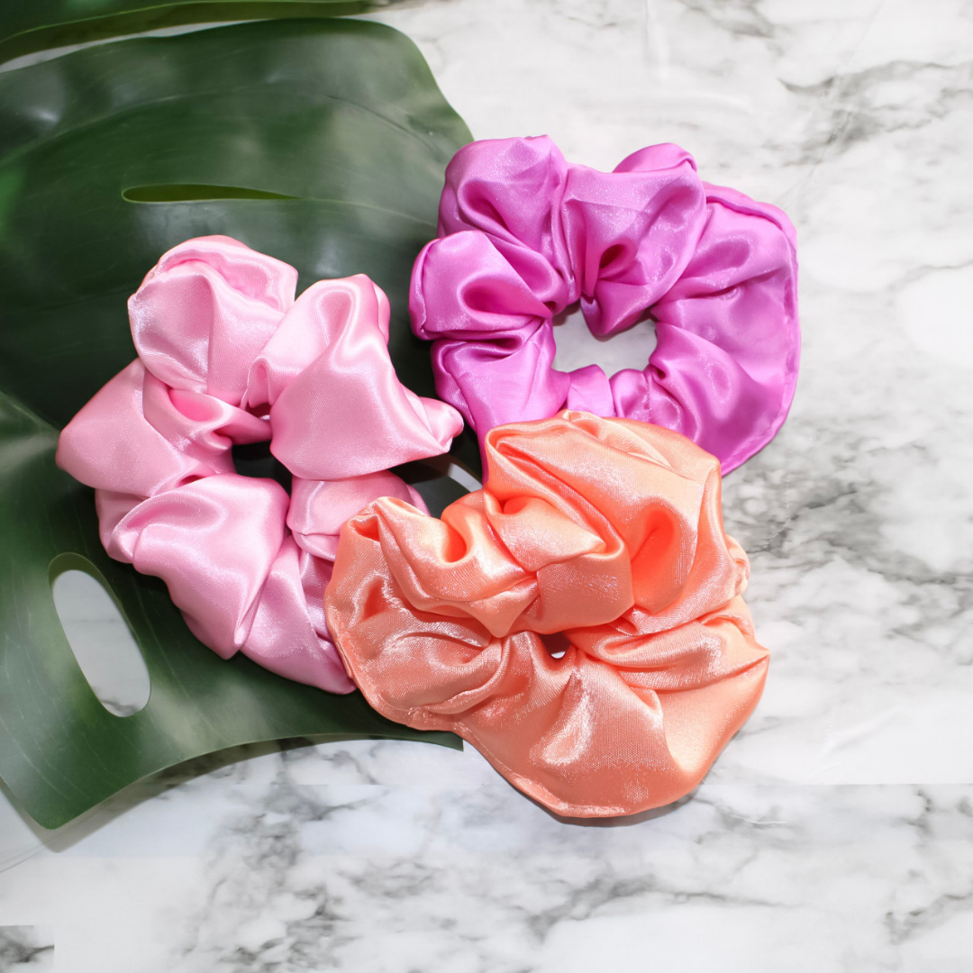 Three Luxurious Satin Scrunchies - NaeNae