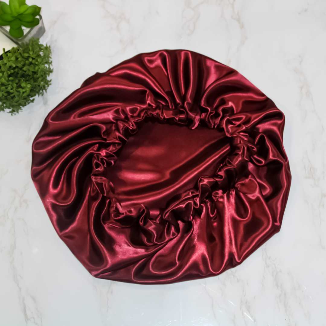 Ash Double Layered Satin Hair Bonnet - RHE