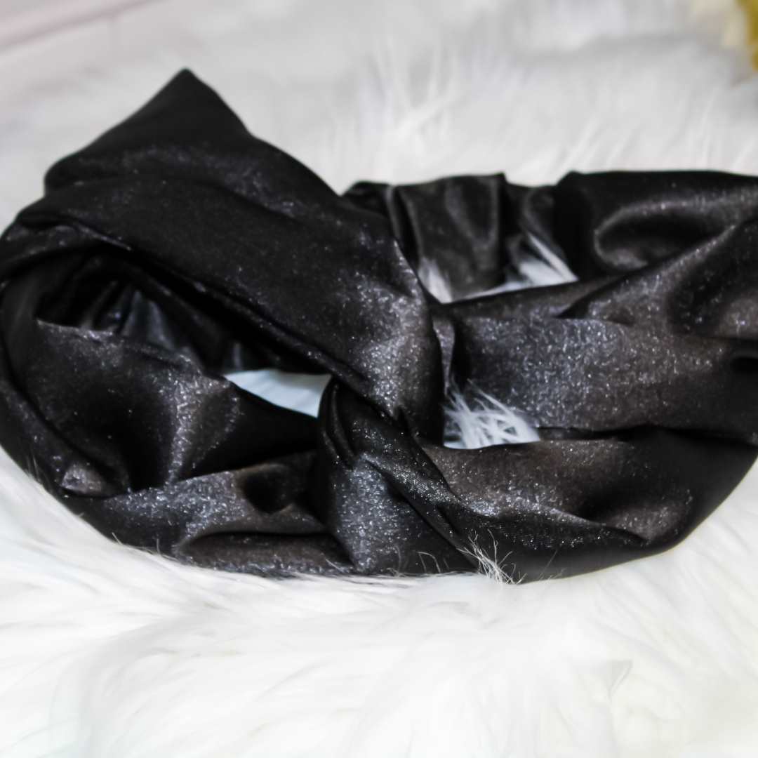 Black Satin Headband - RHE