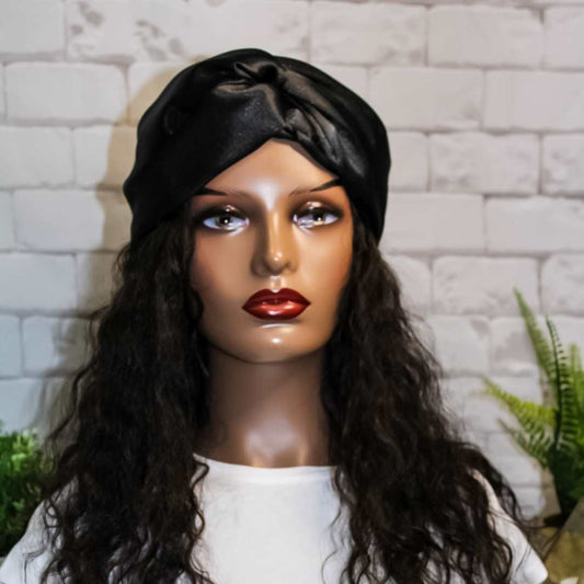 Black Satin Headband - RHE