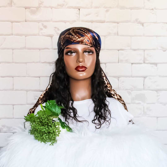 Indigo Satin Scarf - RHE