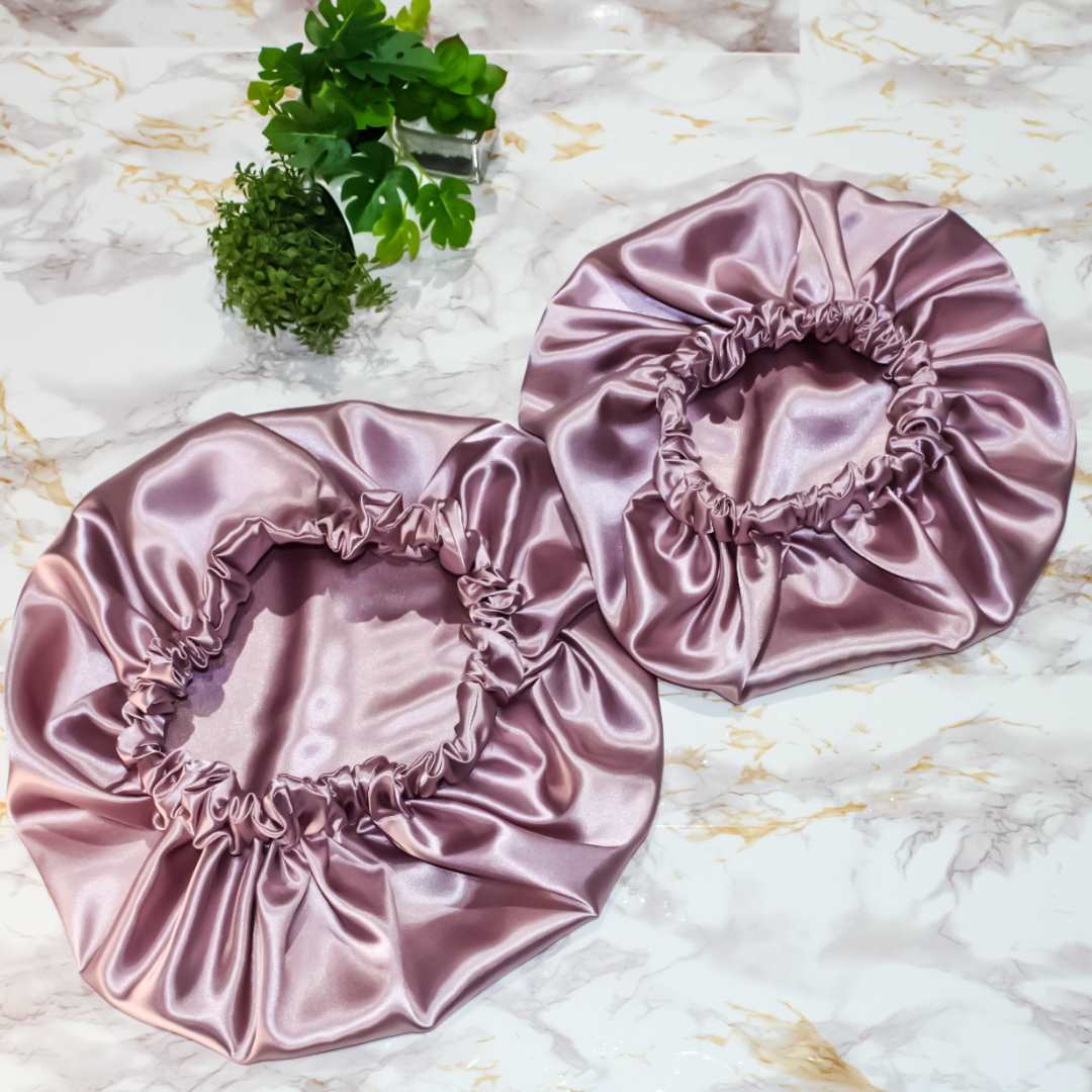 Mommy and Mini-Me Satin Hair Bonnet Set: Blush Baby - RHE