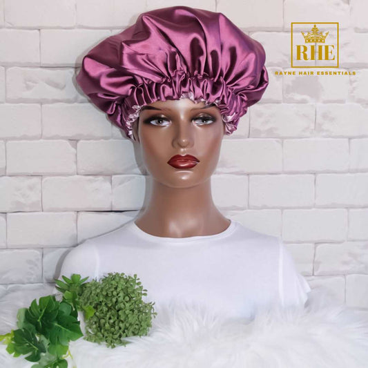 Mommy and Mini-Me Satin Hair Bonnet Set: Purple Glam - RHE