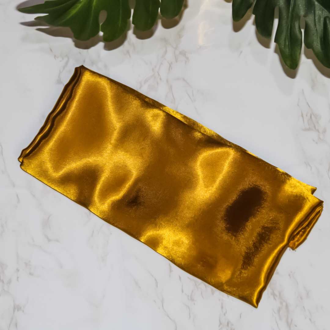Mustard Satin Head Wrap - RHE