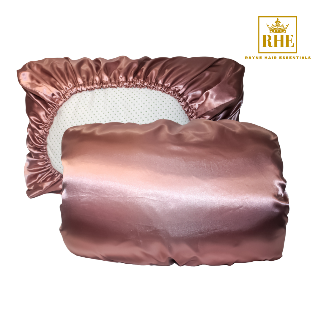 Reversible Satin Bonnet Pillowcase - Dusty Rose - RHE