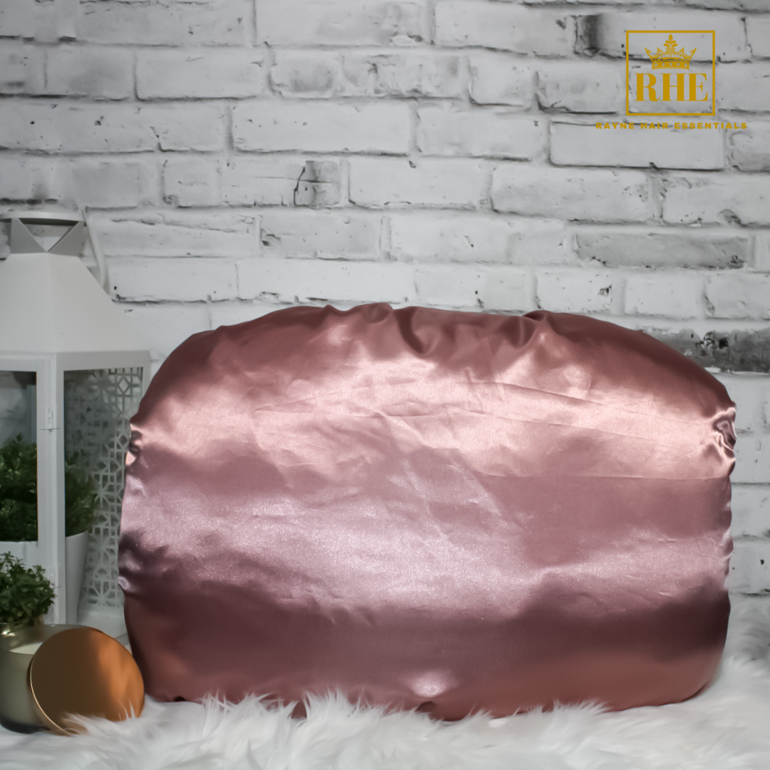 Reversible Satin Bonnet Pillowcase - Dusty Rose - RHE