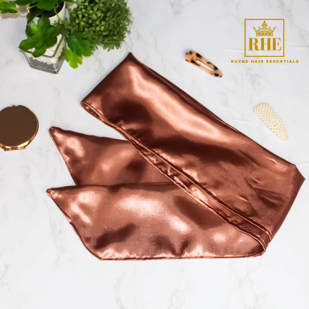 Satin Edge Scarf for Wigs - Rose Gold - RHE