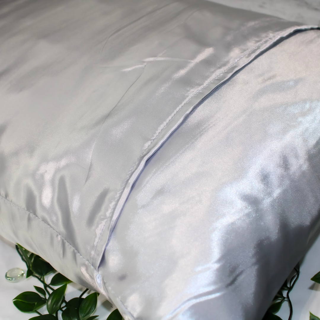 Silky Satin Pillowcase: Silver