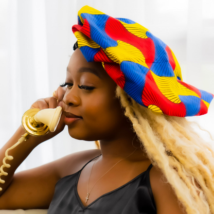 African Print Hair Bonnet | Rania