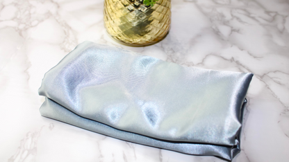Silky Satin Pillowcase: Light Blue